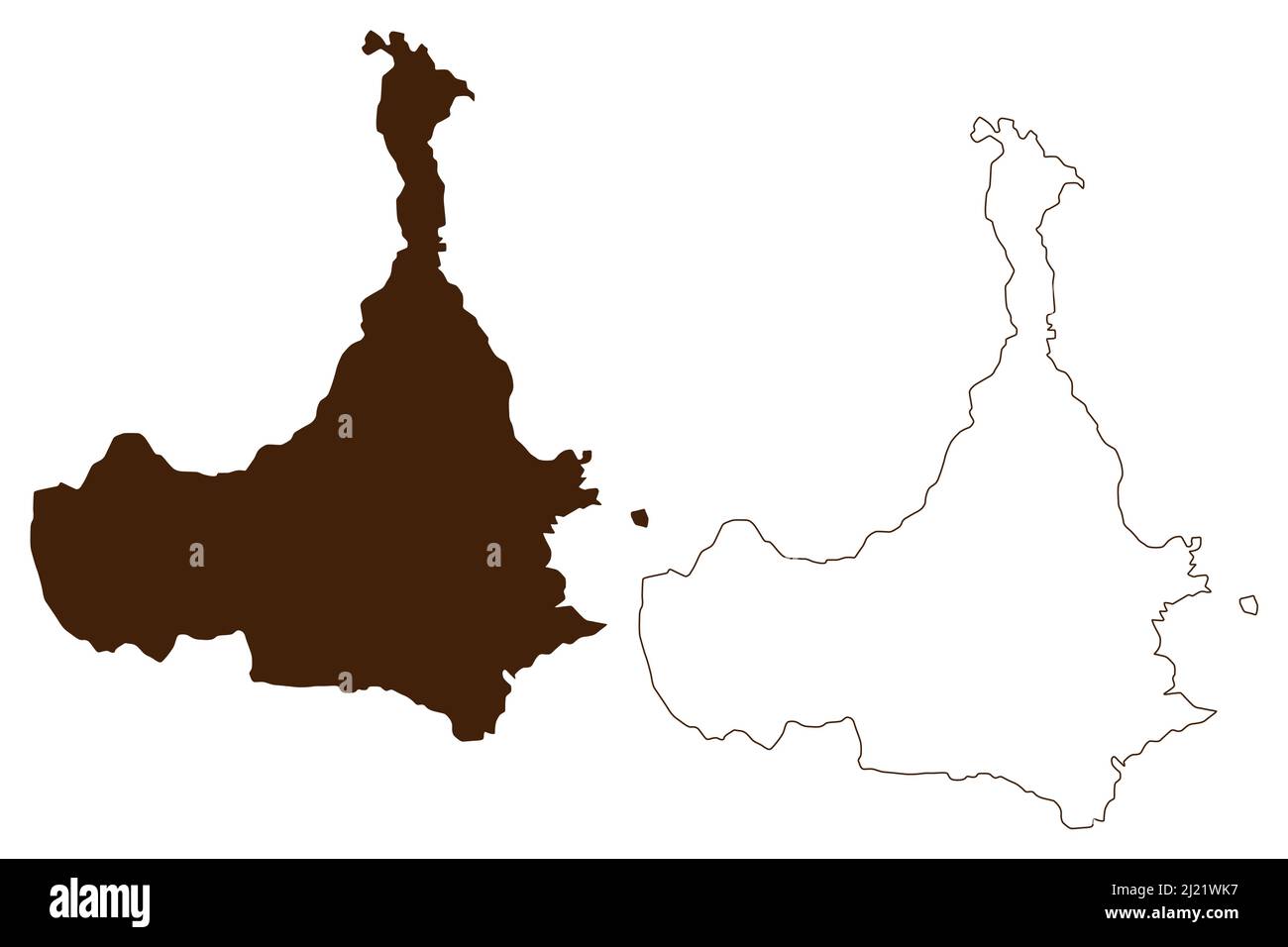 Isola di Pianosa (Repubblica Italiana, Arcipelago Toscano) mappa illustrazione vettoriale, schizza mappa Isola di Pianosa Illustrazione Vettoriale