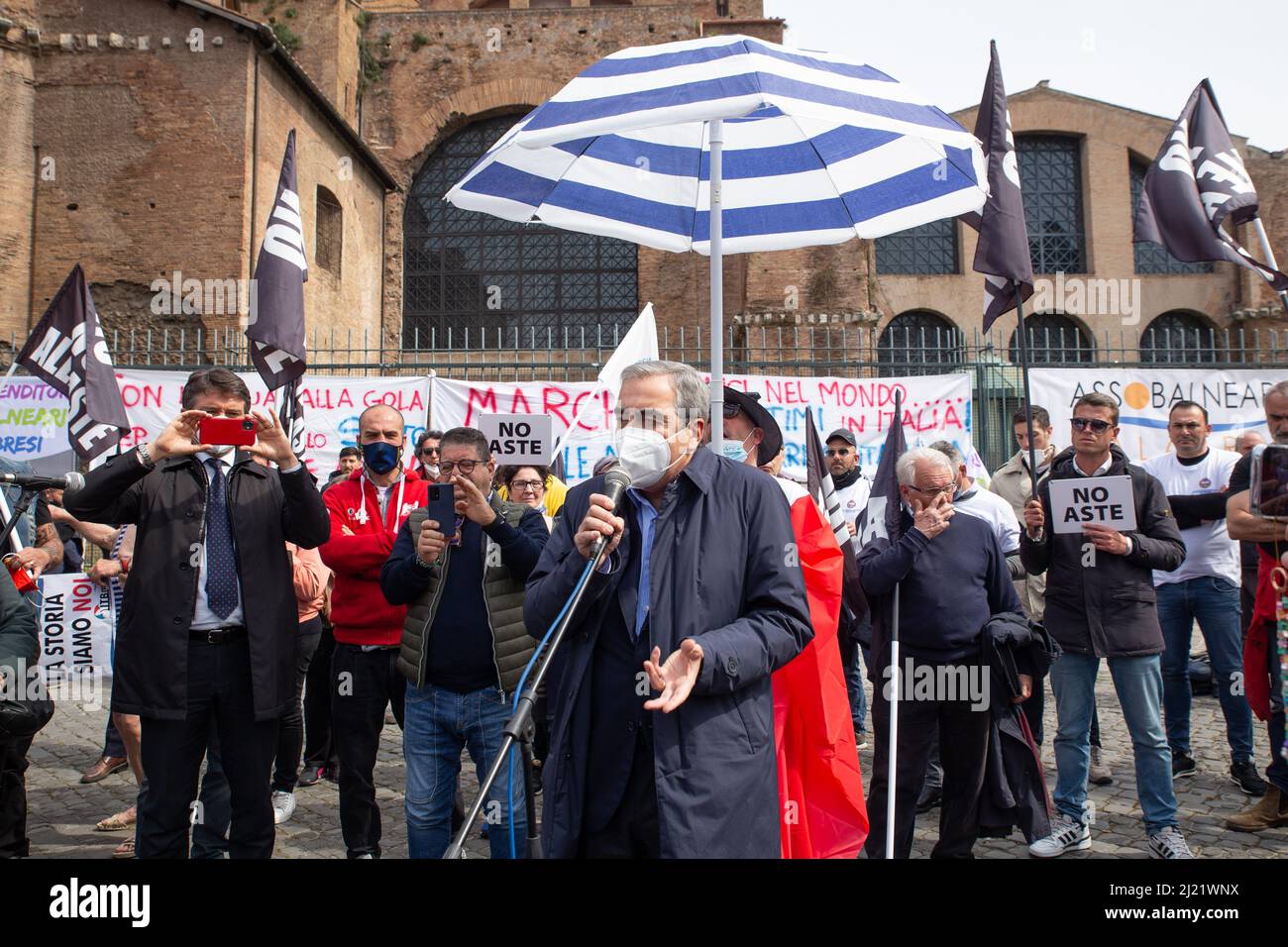 Roma, Italia. 29th Mar 2022. Maurizio Gasparri durante la manifestazione organizzata a Roma da imprenditori italiani del mare (Credit Image: © Matteo Nardone/Pacific Press via ZUMA Press Wire) Foto Stock