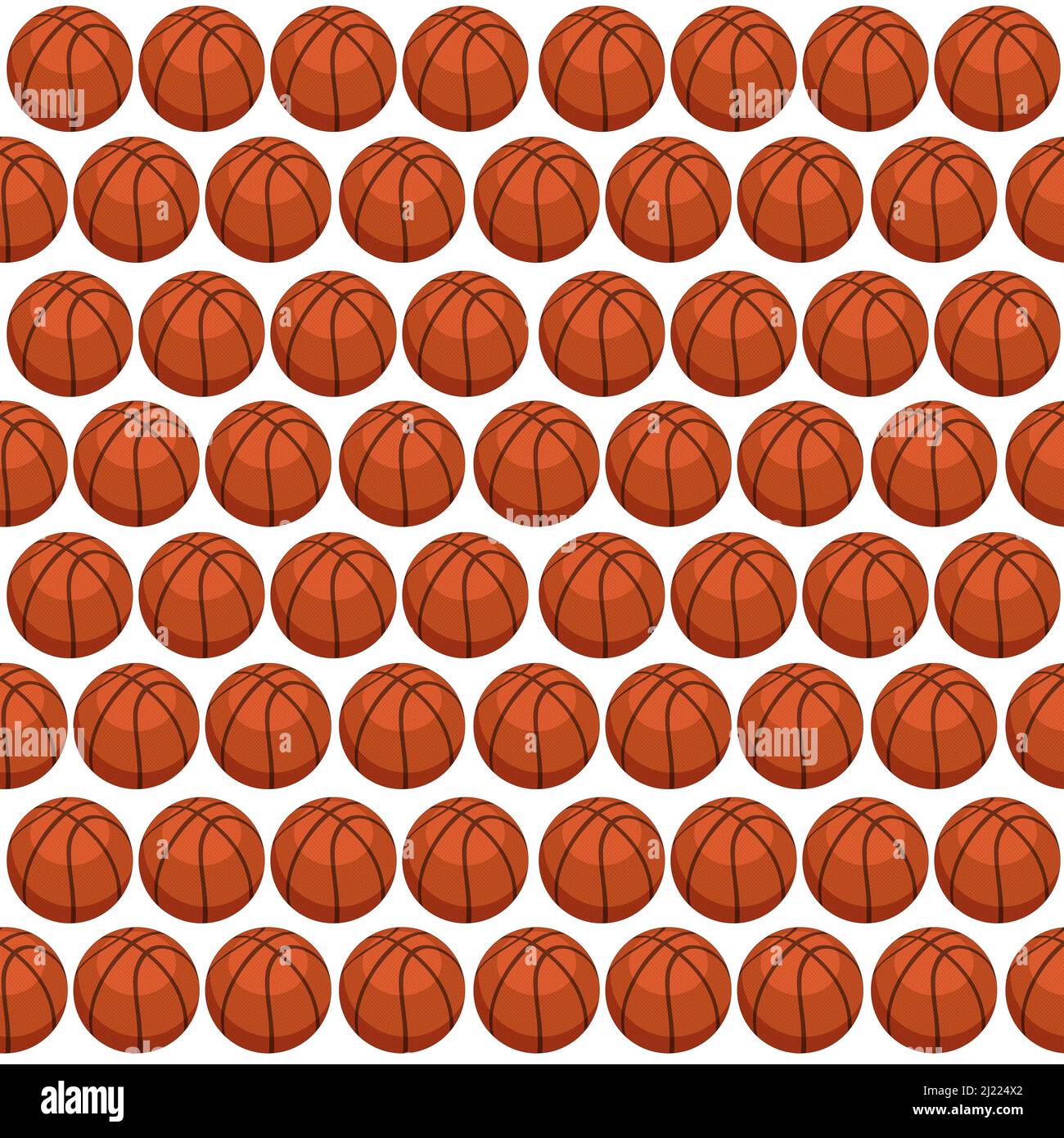 Un design vettoriale senza giunture di basketballs Foto Stock