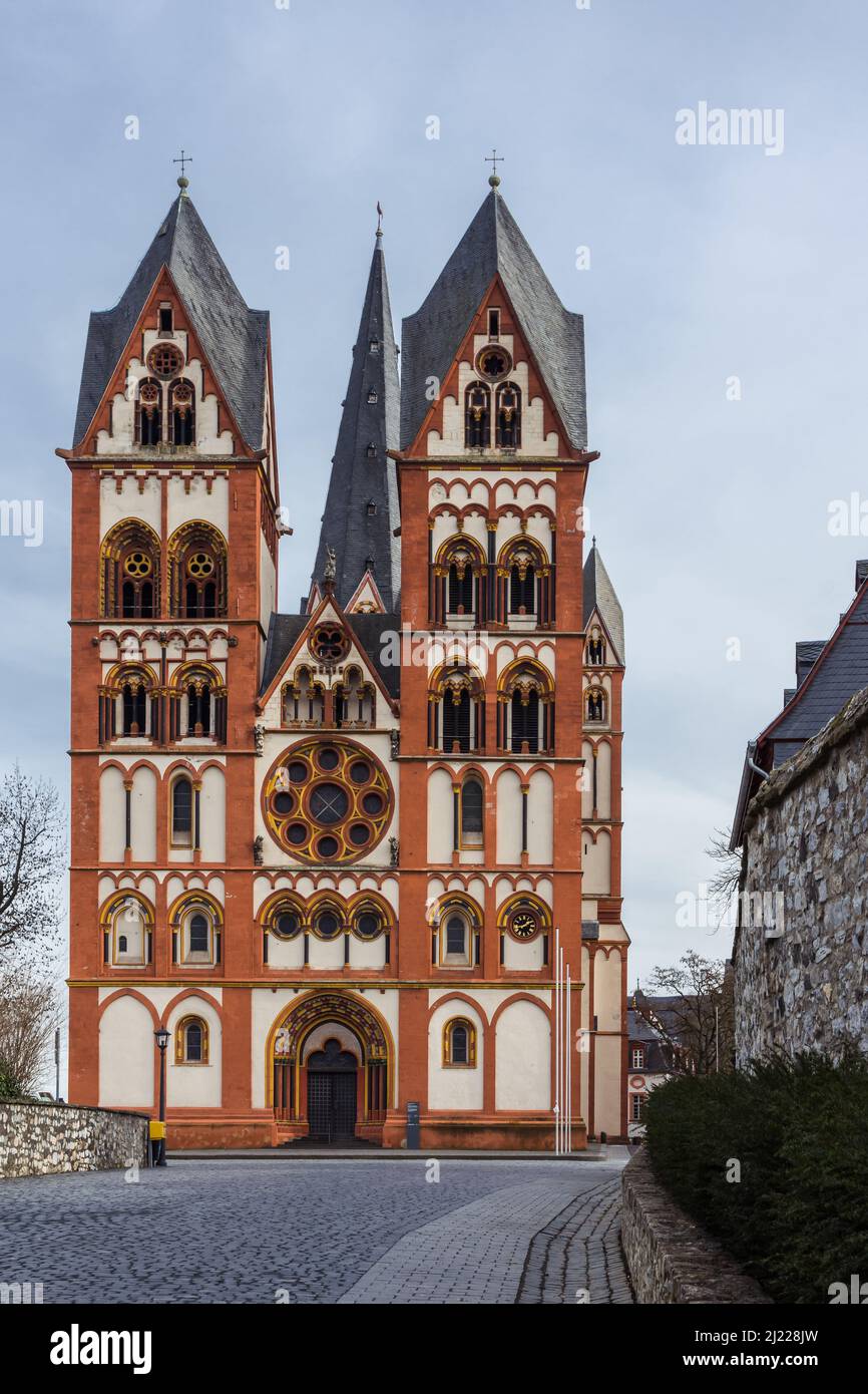 Cattedrale di Limburgo, Limburg an der Lahn, Hesse, Germania Foto Stock