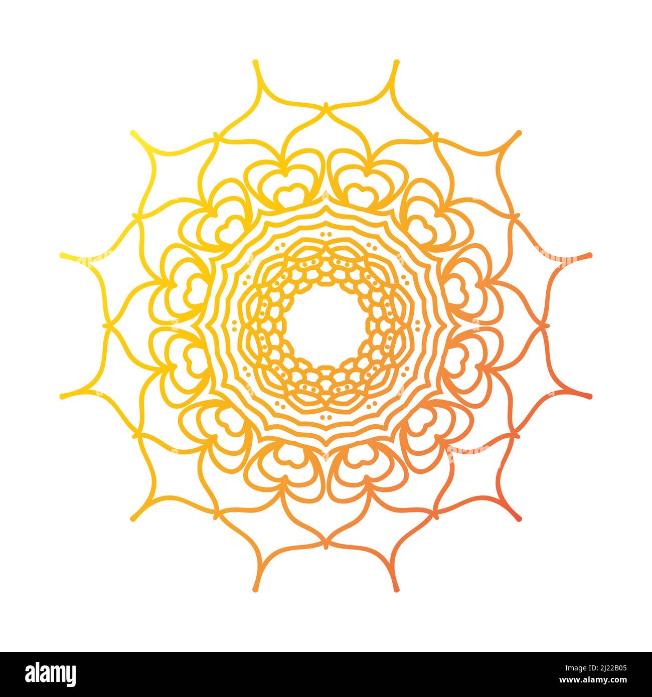 Vettore Mandala Design. Ideale per sfondi etnici, decorazioni sacre, carte di invito, elemento di progettazione web, progettazione voucher, banner e. Illustrazione Vettoriale
