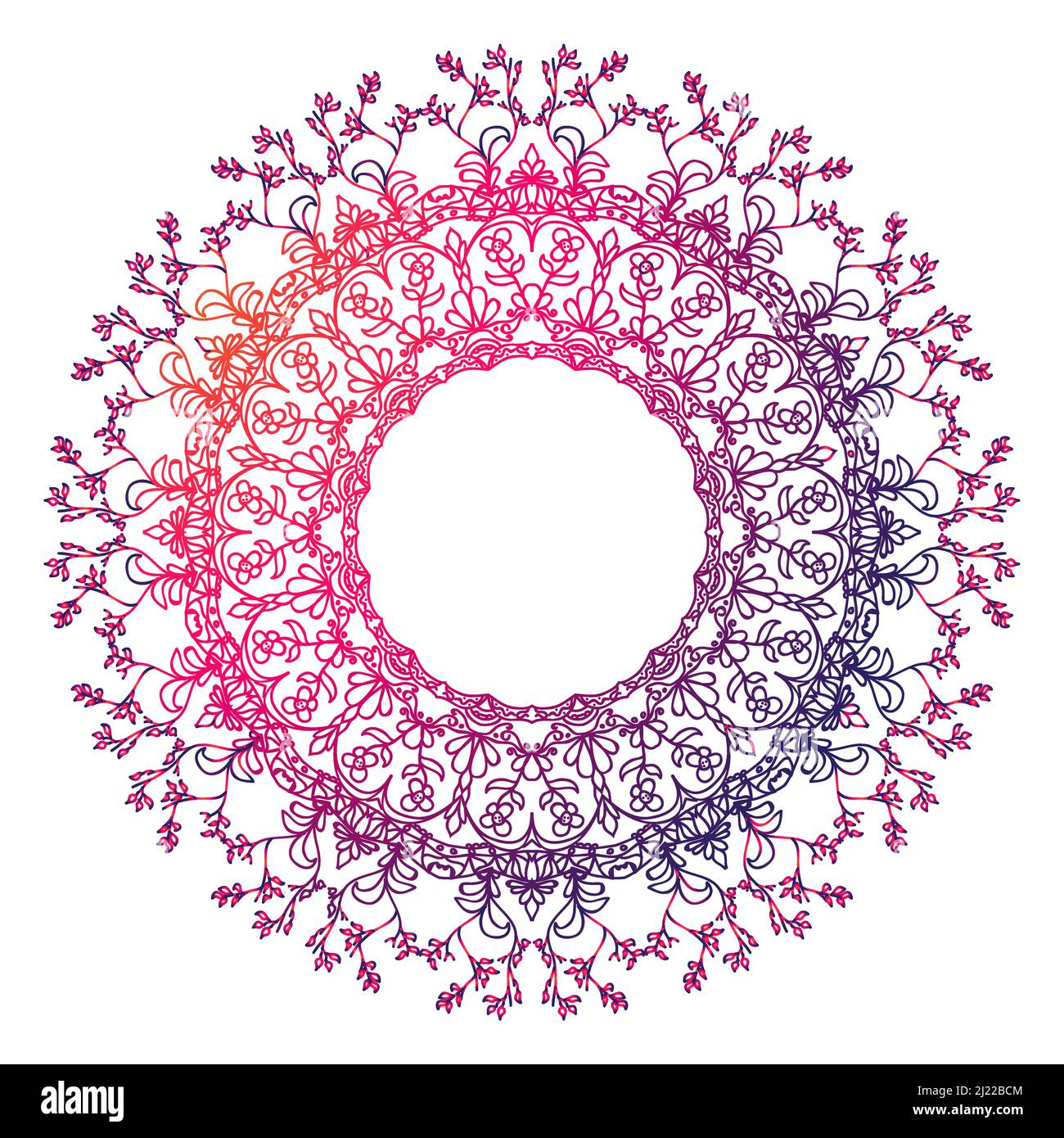 Vettore Mandala Design. Ideale per sfondi etnici, decorazioni sacre, carte di invito, elemento di progettazione web, progettazione voucher, banner e. Illustrazione Vettoriale