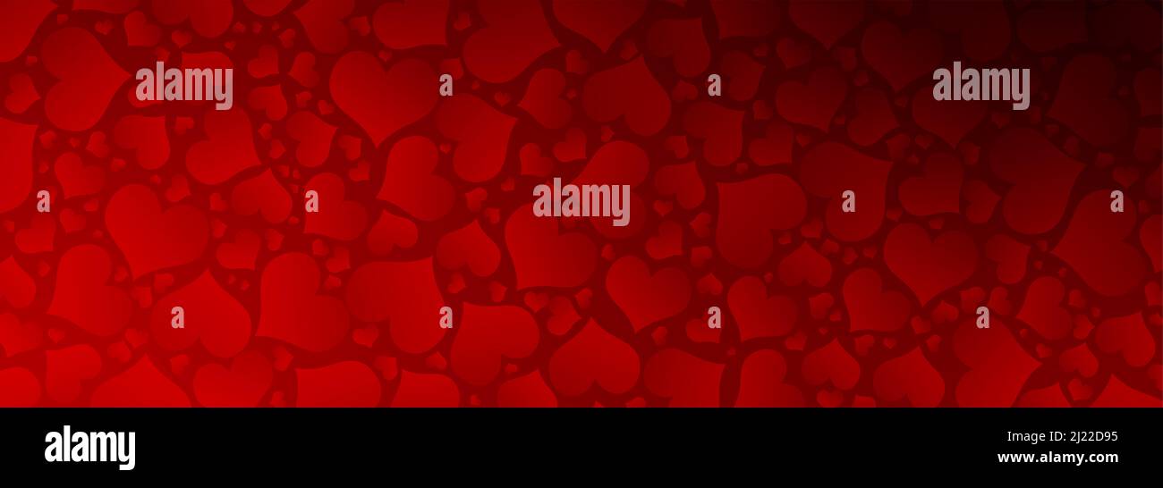 Sfondo astratto per San Valentino, Illustrazione con cuori, cornice romantica per il design, poster, creativo. Foto Stock