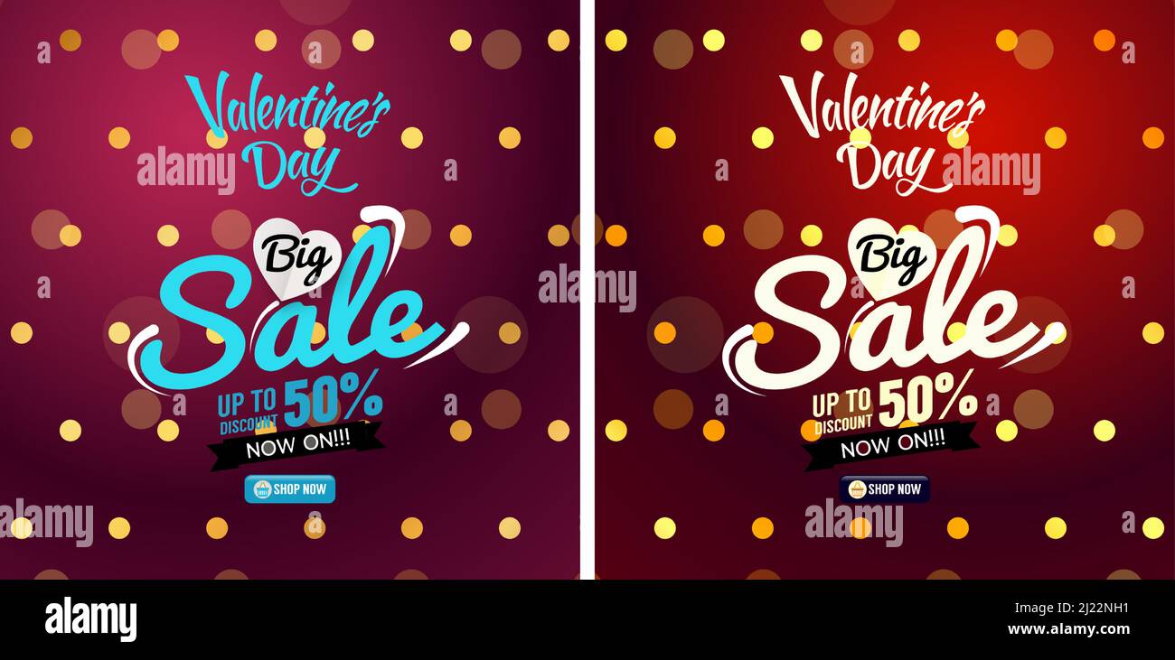 Offerta di sconti fino al 50% per San Valentino Illustrazione Vettoriale