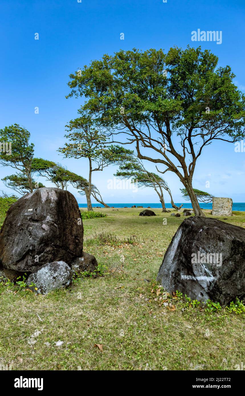 Costa settentrionale, Pointe Allegre, basse-Terre, Guadalupa, Antille minori, Caraibi. Foto Stock