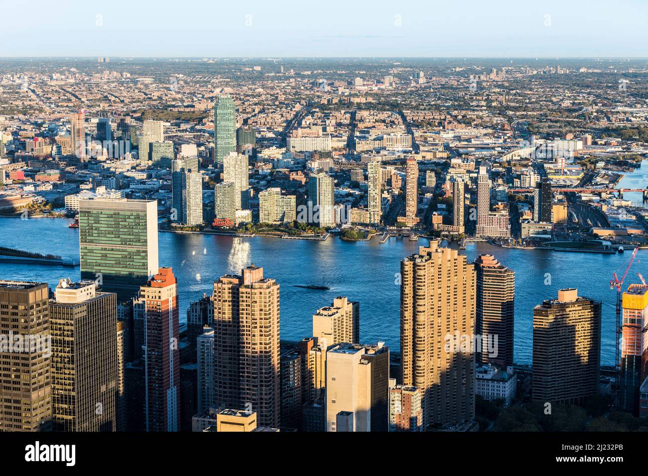 New York, USA - 23 ottobre 2015: Vista della sede delle Nazioni Unite a New York. Foto Stock