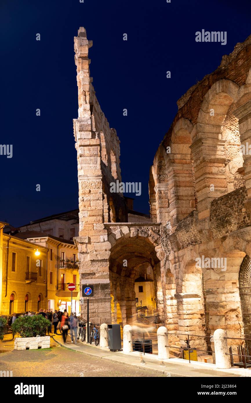 Italia, Verona, l'Arena di Verona, un tempo anfiteatro romano, Foto Stock