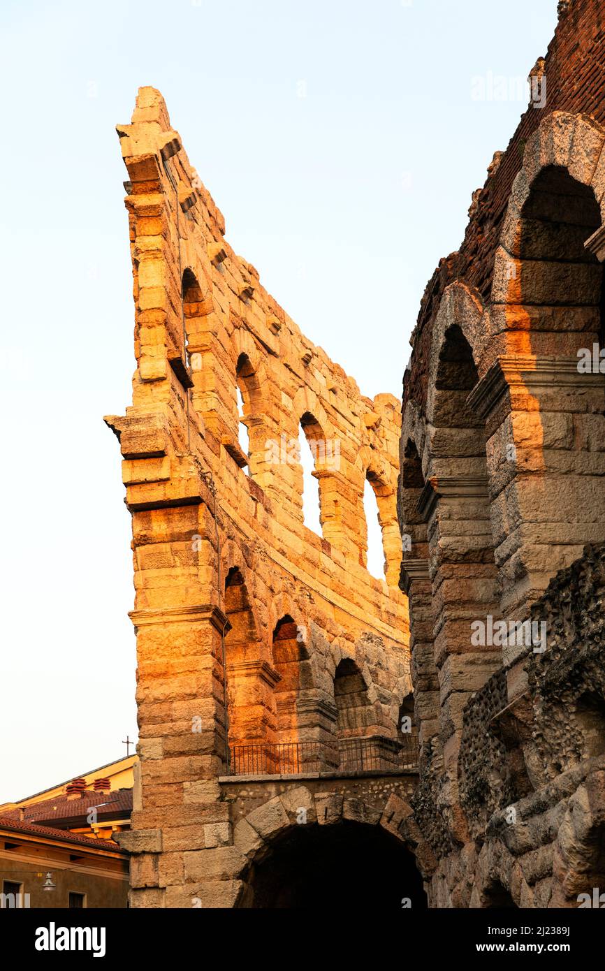 L'Arena di Verona, un tempo anfiteatro romano, Foto Stock