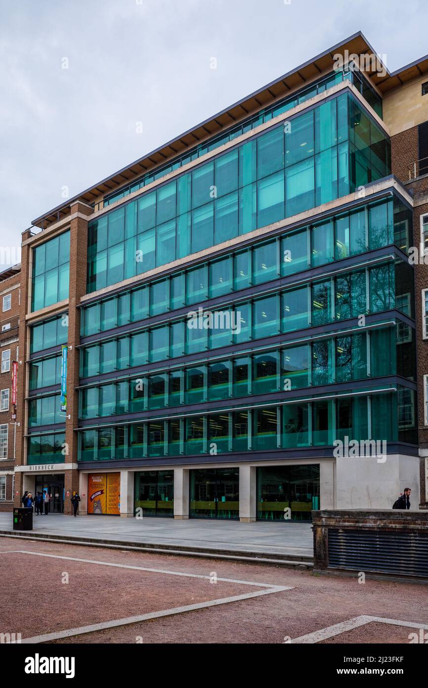 Birkbeck, Università di Londra. Precedentemente conosciuto come Birkbeck College fu fondato nel 1823 come London Mechanics Institute. Biblioteca Birkbeck. Foto Stock