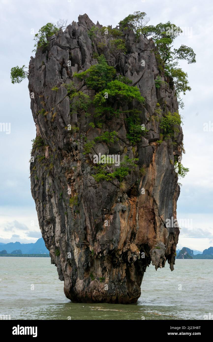 The Rocks Khao Phing Kan sull'isola di James Bond in Thailandia Foto Stock