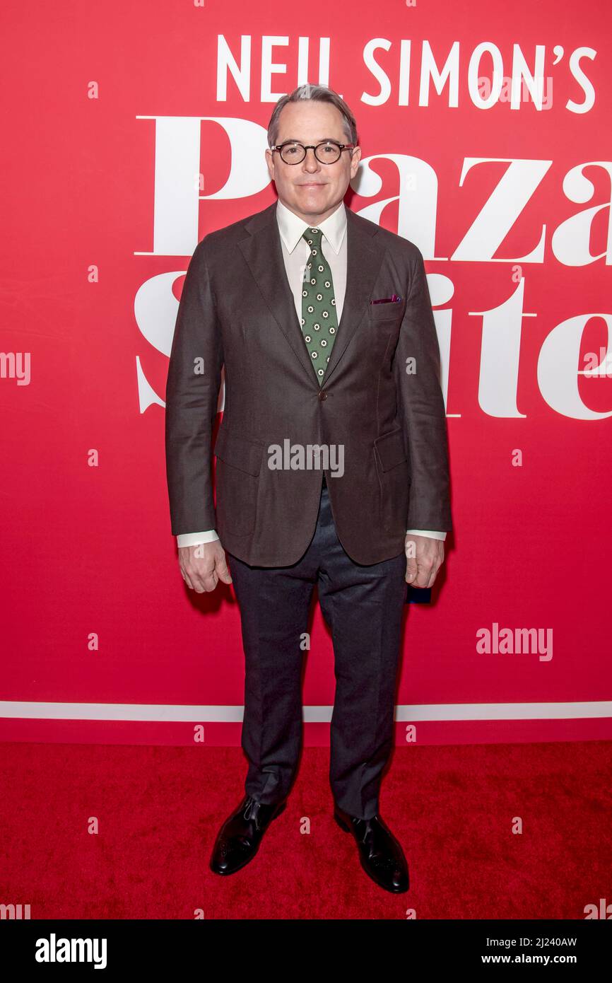 Matthew Broderick partecipa alla 'Plaza Suite' Opening Night a New York City. (Foto di Ron Adar / SOPA Images/Sipa USA) Foto Stock