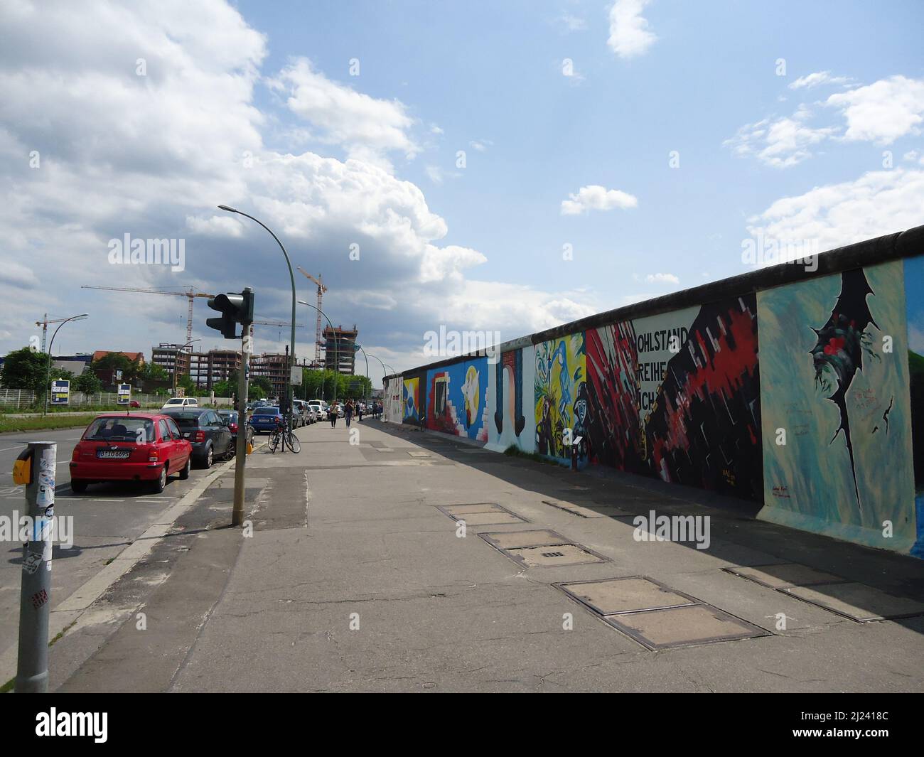 Monumenti, monumenti e strade di Berlino Foto Stock