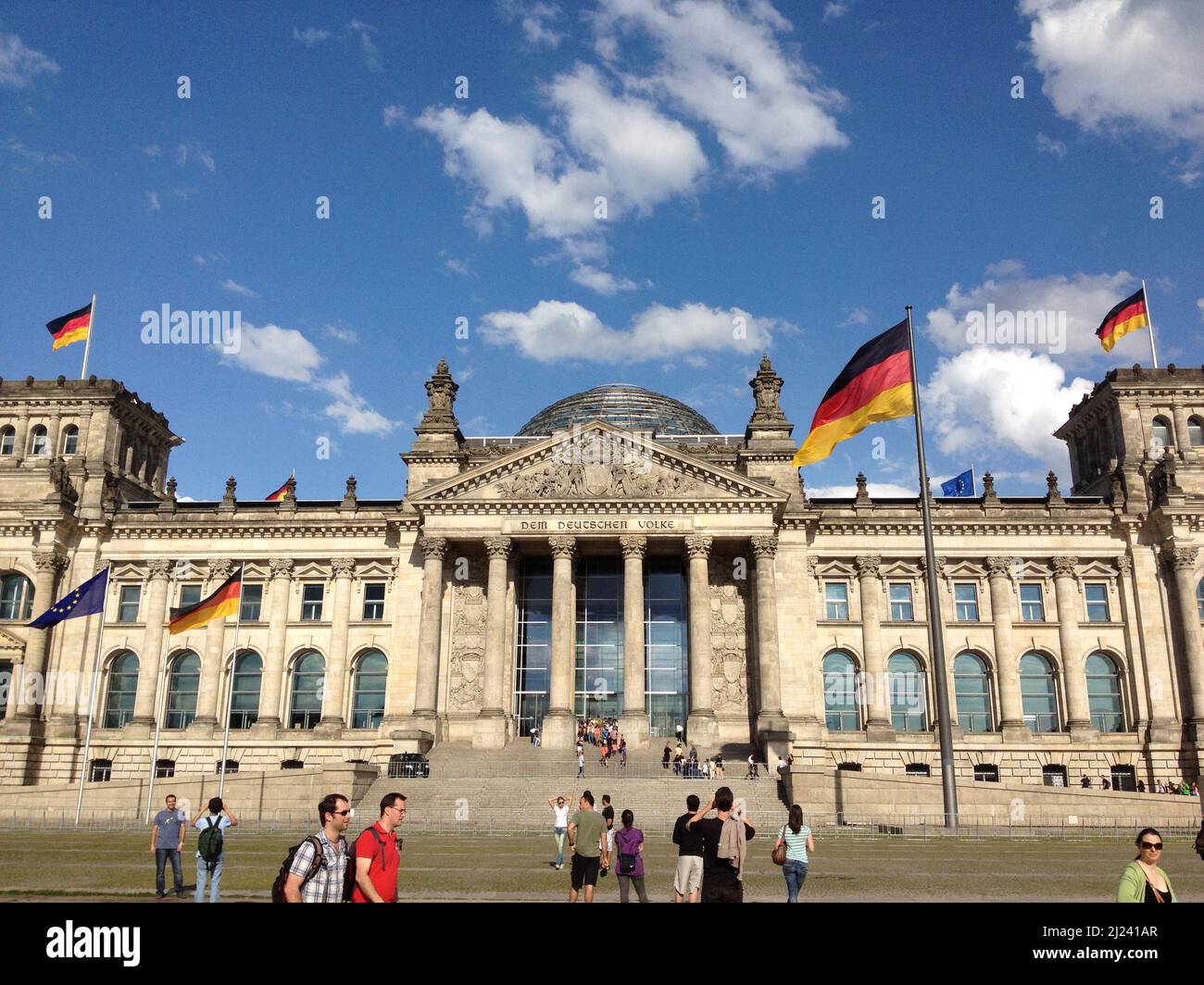 Bundestag tedesco - Parlamento a Berlino Foto Stock