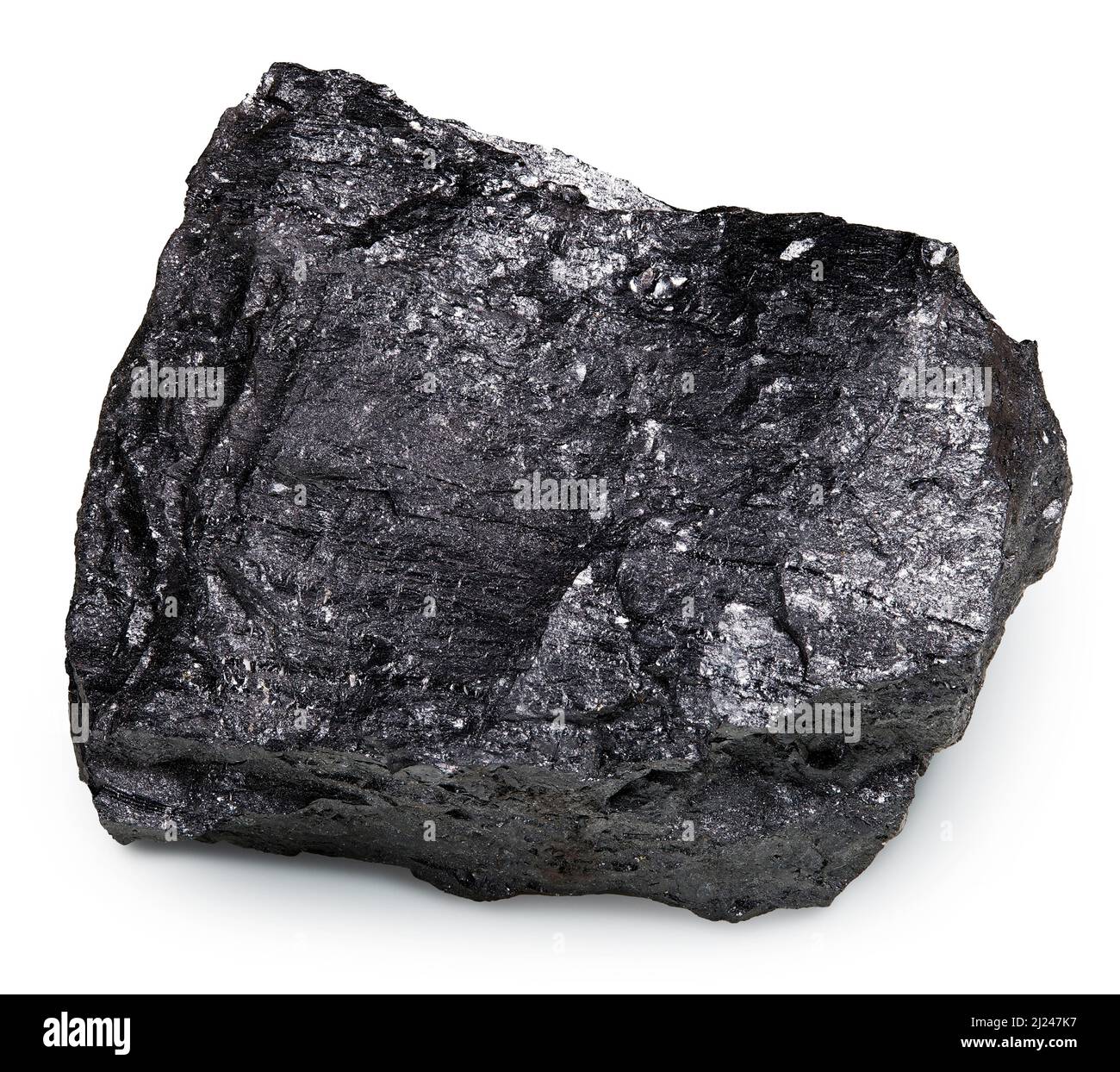 Carbone bituminoso (roccia sedimentaria) Foto Stock