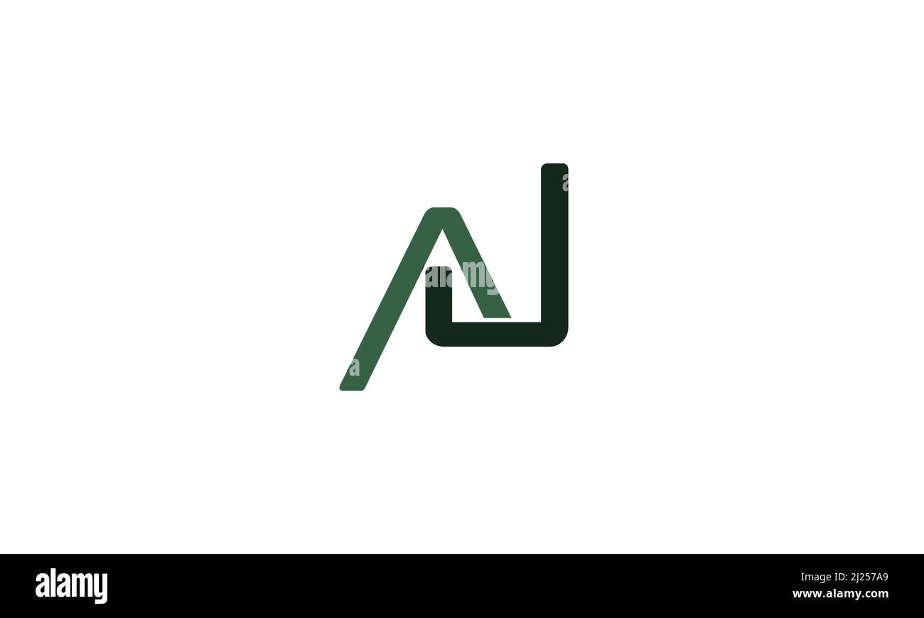 Lettere alfabetiche iniziali logo monogramma AJ, JA, A e J. Illustrazione Vettoriale