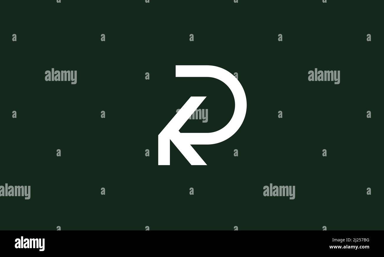 Lettere alfabetiche iniziali logo monogramma KR, RK, K e R. Illustrazione Vettoriale
