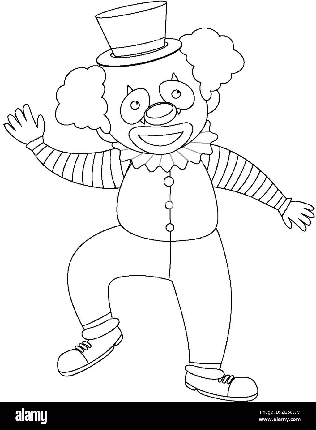 Illustrazione dei caratteri clown in bianco e nero Immagine e Vettoriale - Alamy