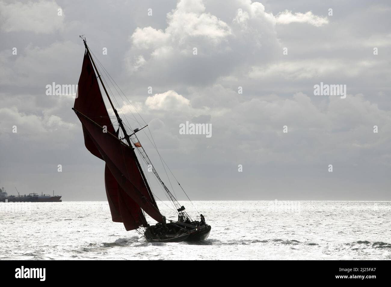 Pilota Cutter Jolie Brise nella gara 2008 Cowes Small Ships Foto Stock