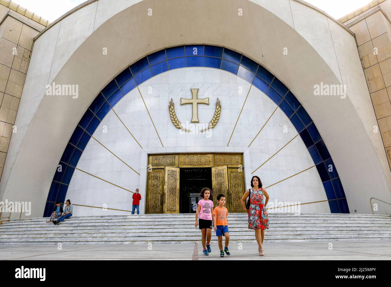 La cattedrale ortodossa di risurrezione di Cristo, Tirana, Albania Foto Stock
