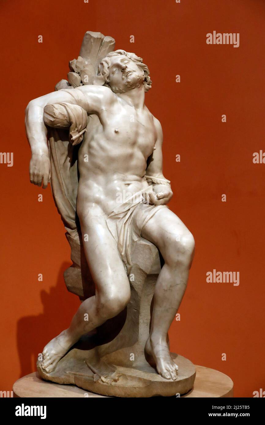 Museo Thyssen-Bornemisza. San Sebastiano. Gianlorenzo Bernini. 1617. Foto Stock