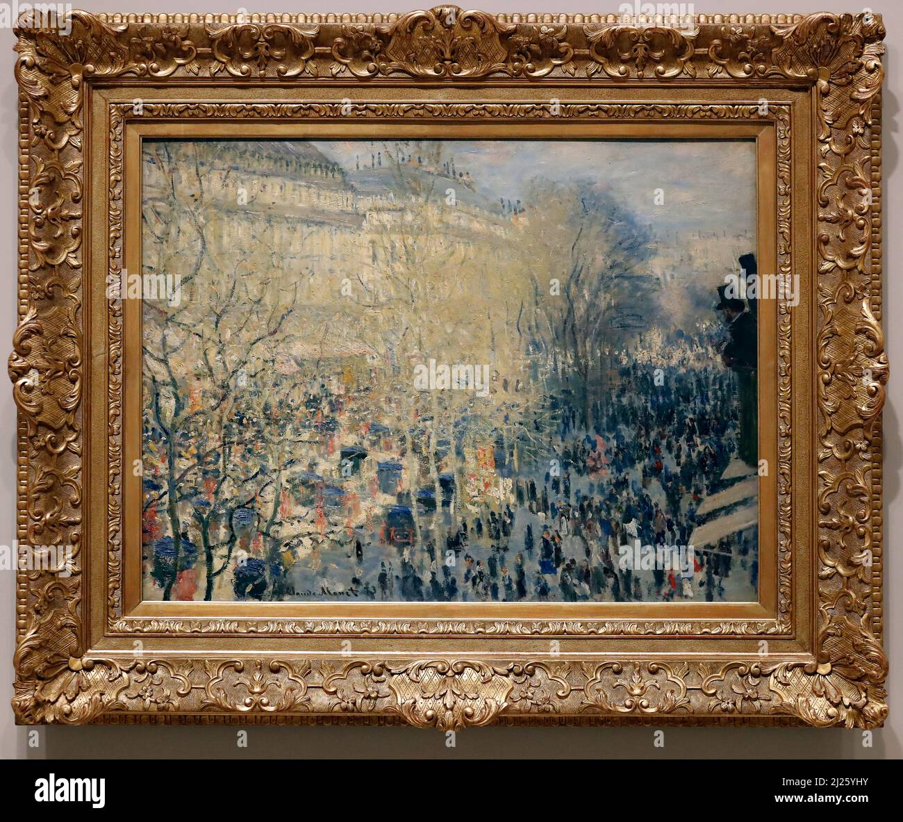 Boulevard des Capucines a Parigi. Parigi, 1873. Claude Monet ( 1840 - 1926 ). Mostra : icone d'arte moderna della collezione Morozov nel Fon Foto Stock
