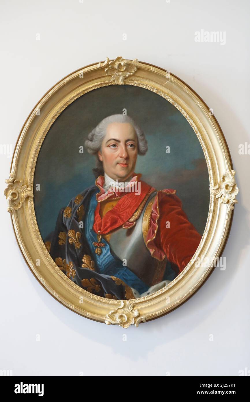Palazzo di Versailles. Ritratto di Luigi XV ( 1710 - 1774 ). Foto Stock