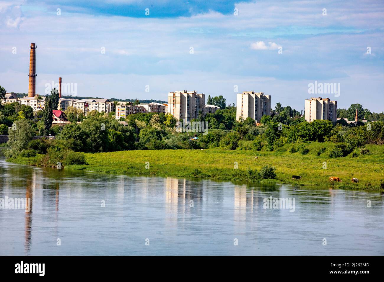 Città di Soroca lungo il fiume Dniestr, Moldavia Foto Stock