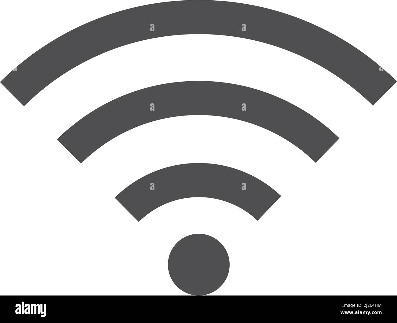 Icona della linea nera Wi-fi. Simbolo di connessione wireless Illustrazione Vettoriale