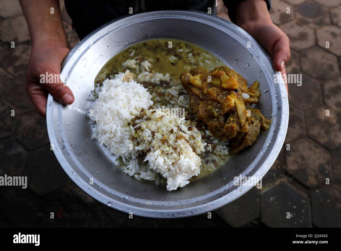 Centro di riabilitazione per bambini di strada. Pranzo. Foto Stock