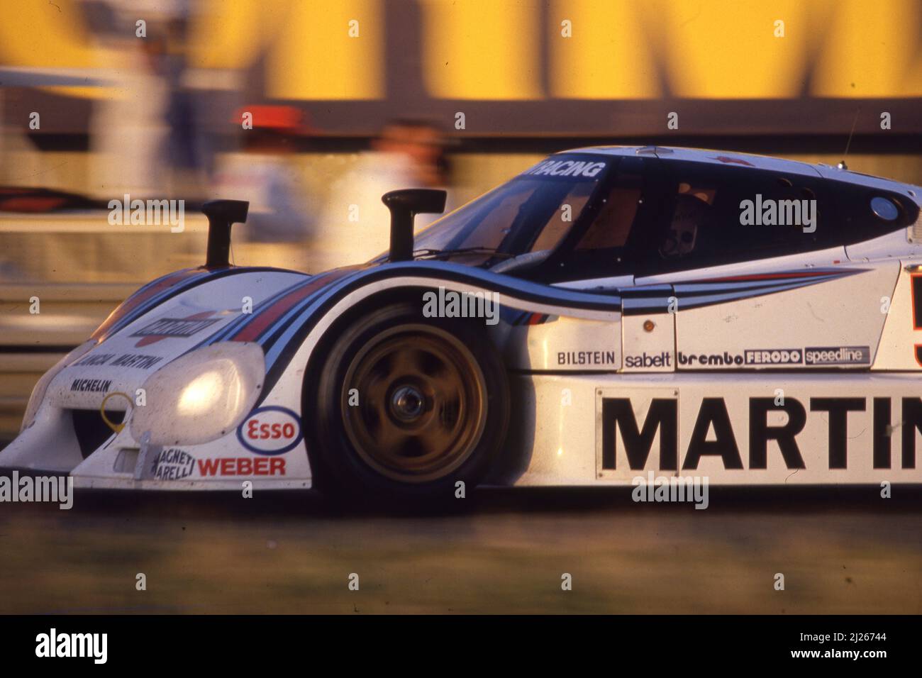 Henri Pescarolo (fra) Mauro Baldi (ITA) Lancia LC2 GrC1 Martini Racing Foto Stock