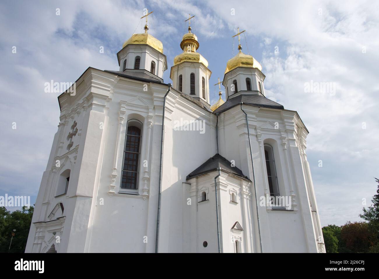 Antica Chiesa Ortodossa Ucraina. Architettura barocca Ucraina. Chiesa di Caterina Foto Stock