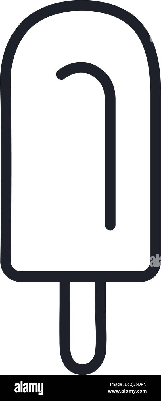 Icona torta Eskimo. Cibo e bevande icone linea isolate Illustrazione Vettoriale