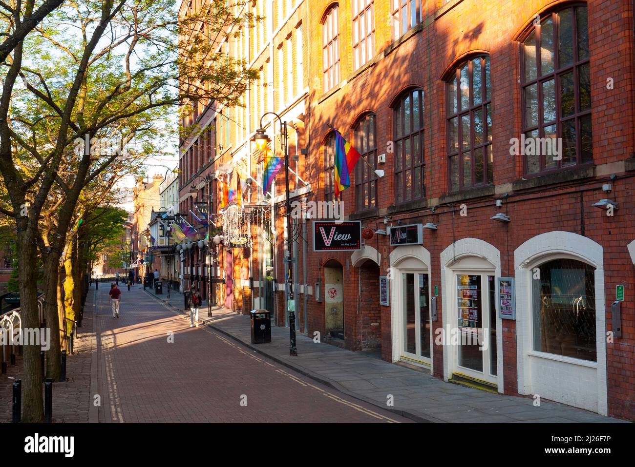 Canal Street, The Gay Village, Manchester, Inghilterra Foto Stock