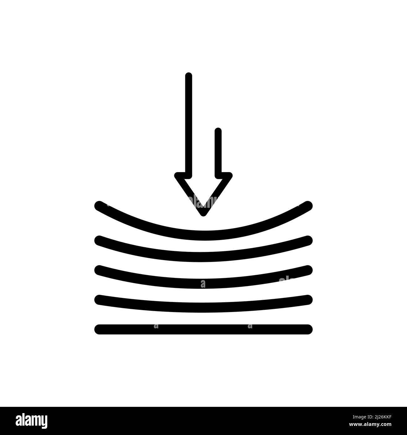 icona elastica, segno di linea - illustrazione vettoriale eps10 Illustrazione Vettoriale