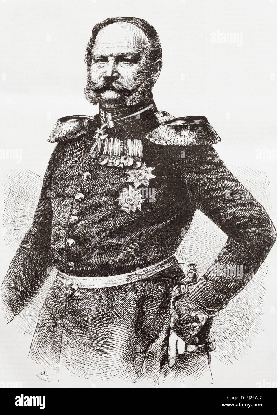 William i, Wilhelm Friedrich Ludwig, 1797 - 1888. Re di Prussia e primo imperatore tedesco. Da l'Univers Illustre, pubblicato Parigi, 1859 Foto Stock