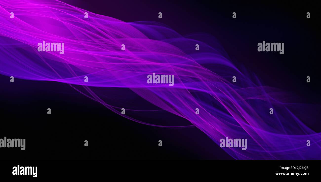 Luci frattali alla moda vibranti colori viola scuro Trend Abstract background Foto Stock