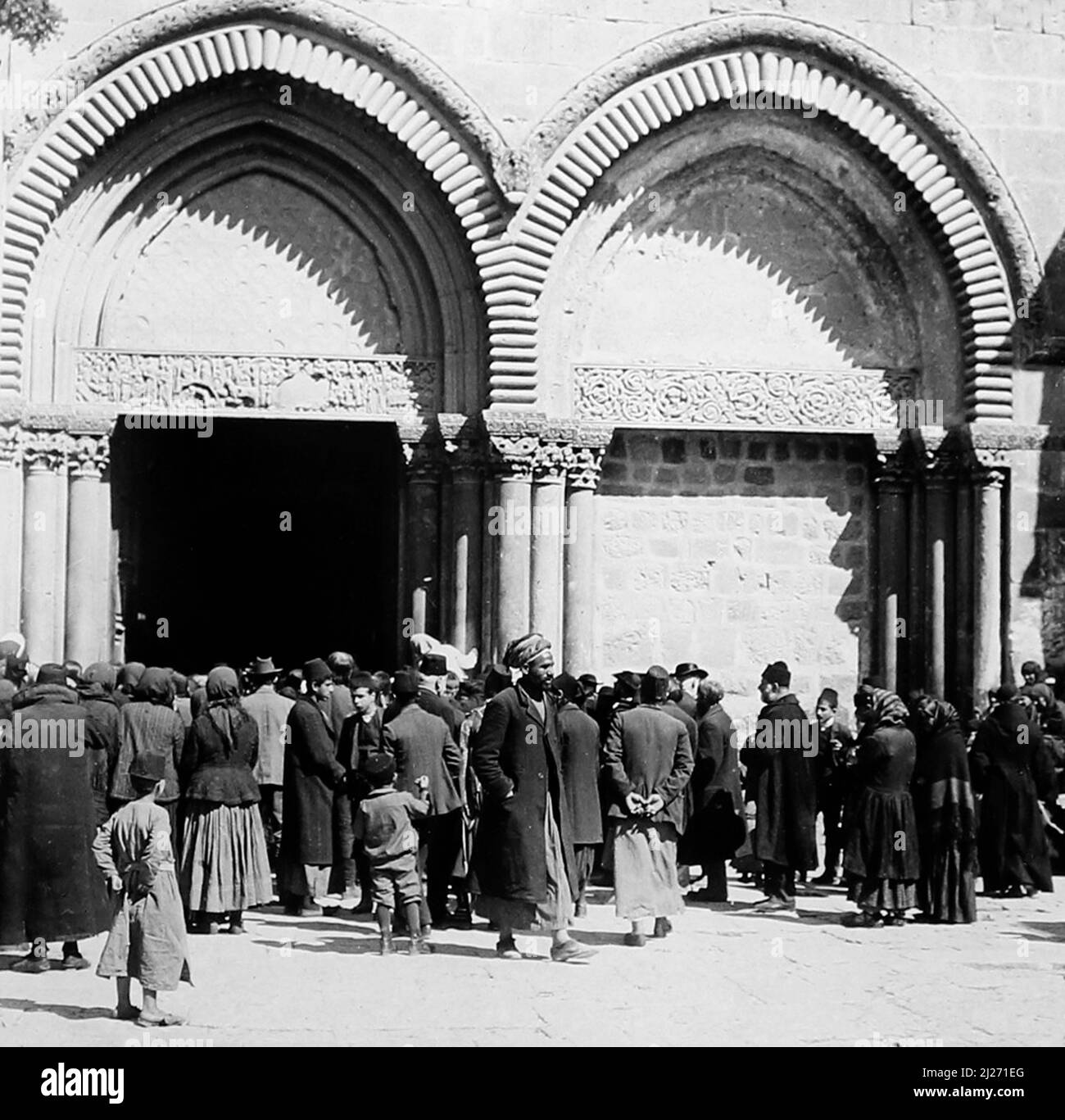 Chiesa del Santo Sepolcro, Gerusalemme, Israele, inizio 1900s Foto Stock