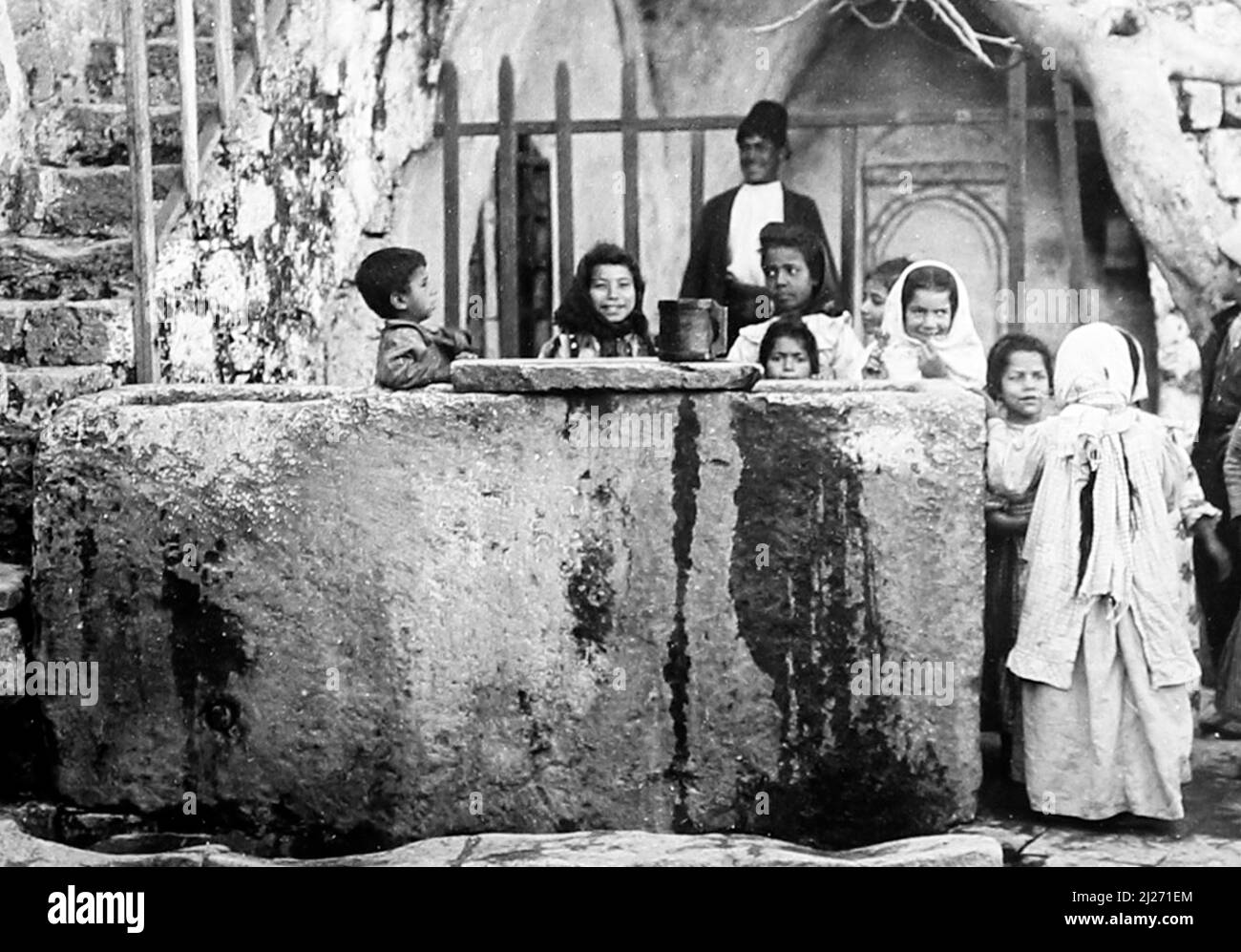 Casa di Simone il Tanner, Jaffa, Israele, all'inizio del 1900s Foto Stock