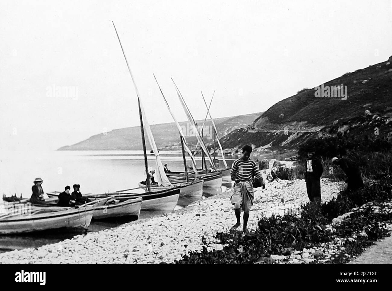 Magdala, Mare di Galilea, Israele, inizio 1900s Foto Stock