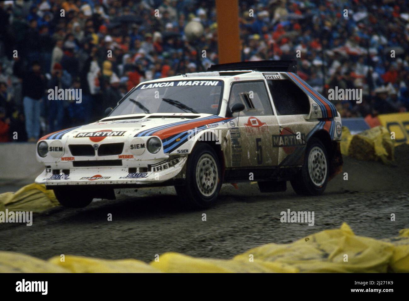 Massimo Miki Biasion (ITA) Lancia Delta S4 GRB Martini Racing posizione 3rd Foto Stock