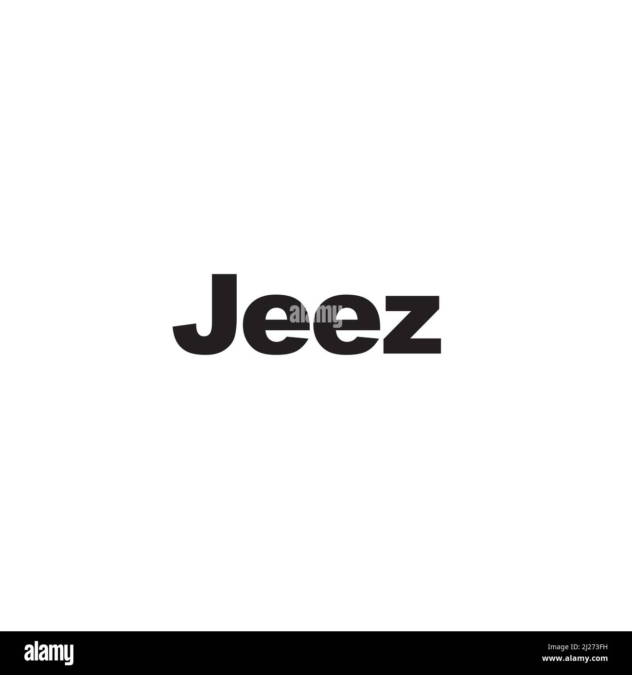 Logo Jeez o design wordmark Illustrazione Vettoriale