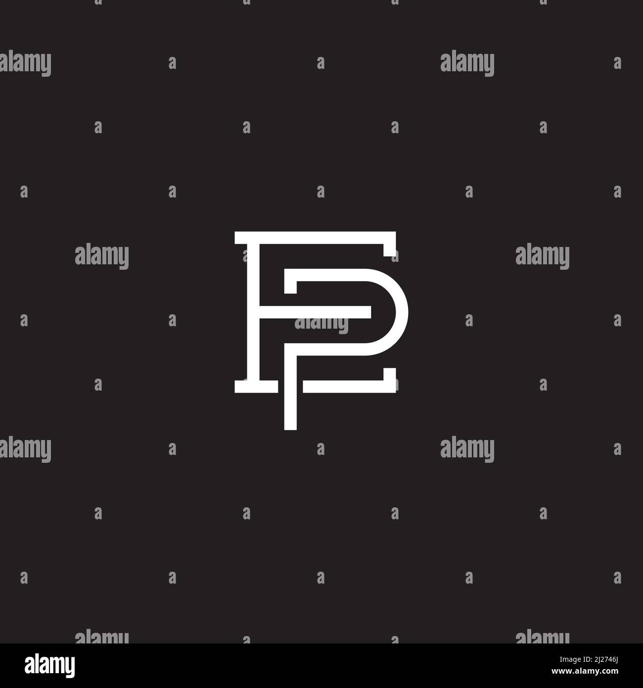 Logo Letter EP o disegno di icone Illustrazione Vettoriale