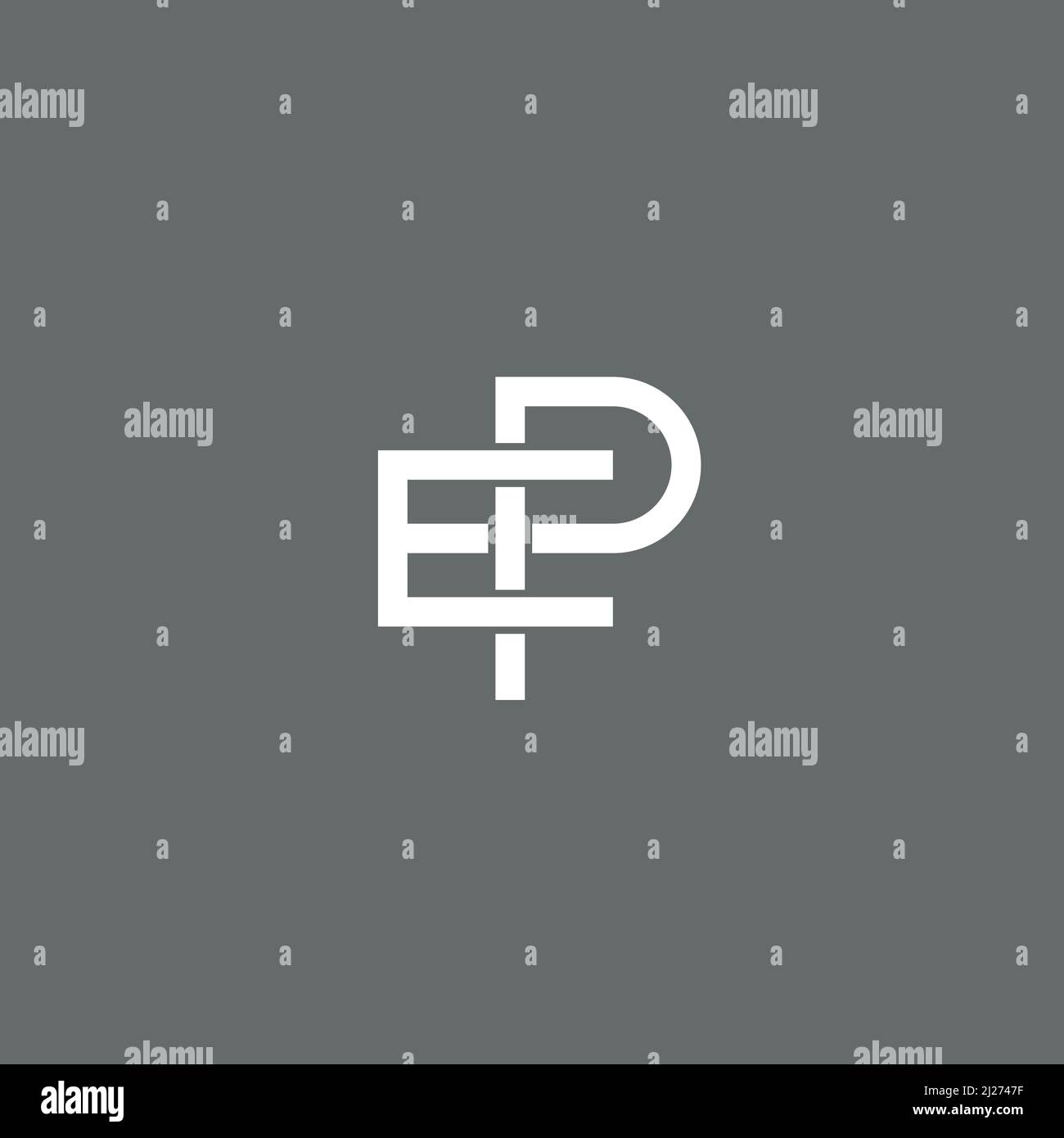 Logo Letter EP o disegno di icone Illustrazione Vettoriale