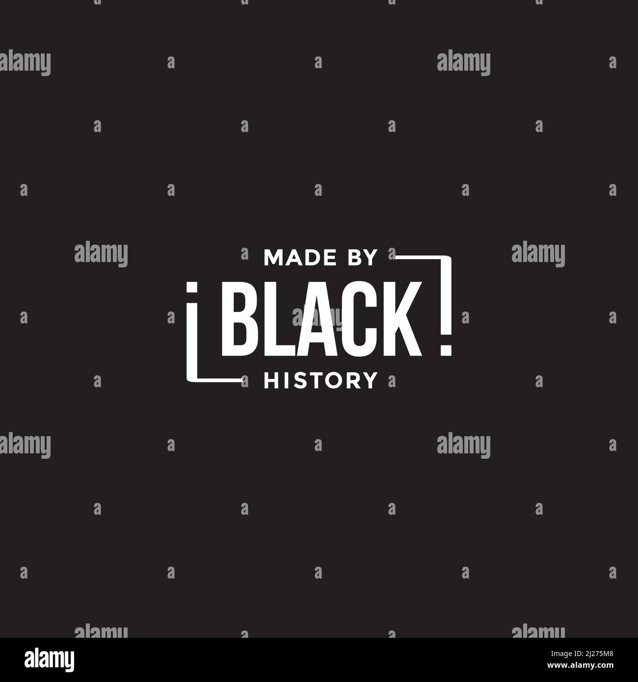Realizzato da Black History Wordmark design Illustrazione Vettoriale