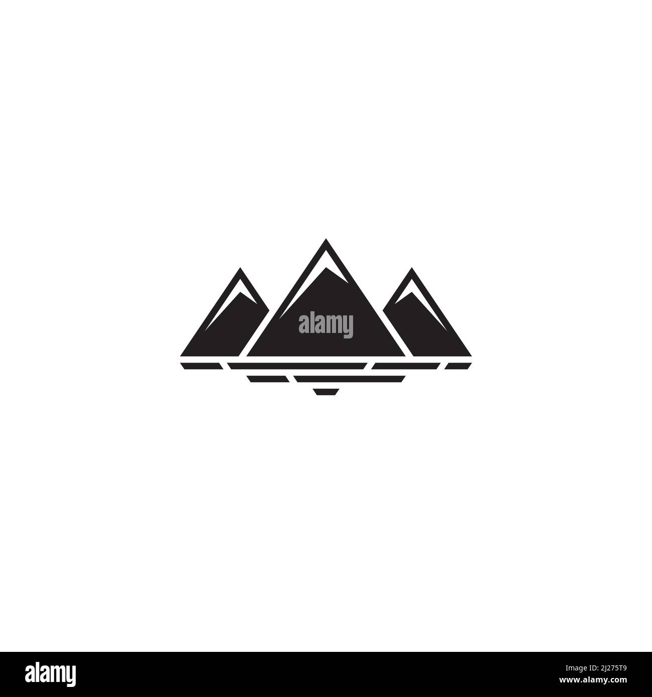 Logo o icona Mountain and Lake Illustrazione Vettoriale