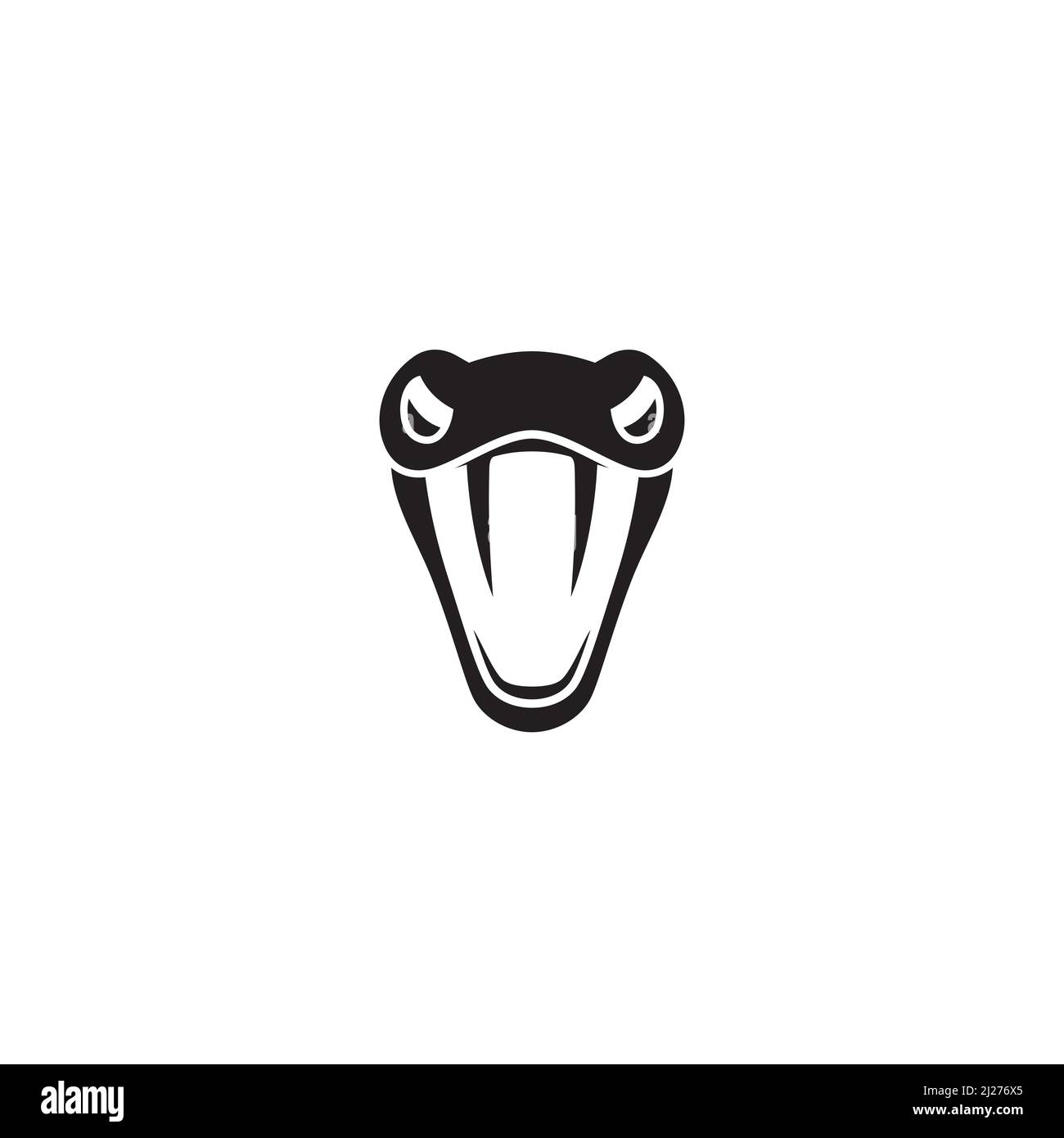 Logo o icona Snake Head o Frog Head Illustrazione Vettoriale