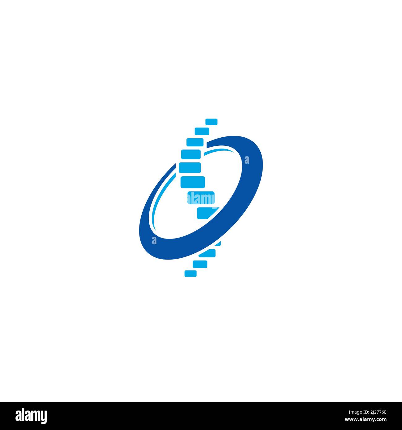 Logo o icona del dorso e cerchio Illustrazione Vettoriale