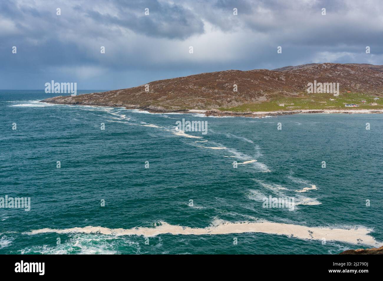 Il suono della scarpa sull'isola di harris nelle Ebridi esterne della Scozia Foto Stock