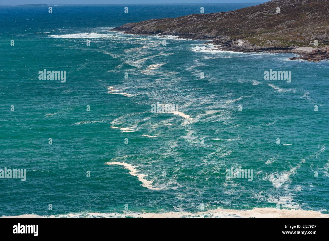 Il suono della scarpa sull'isola di harris nelle Ebridi esterne della Scozia Foto Stock