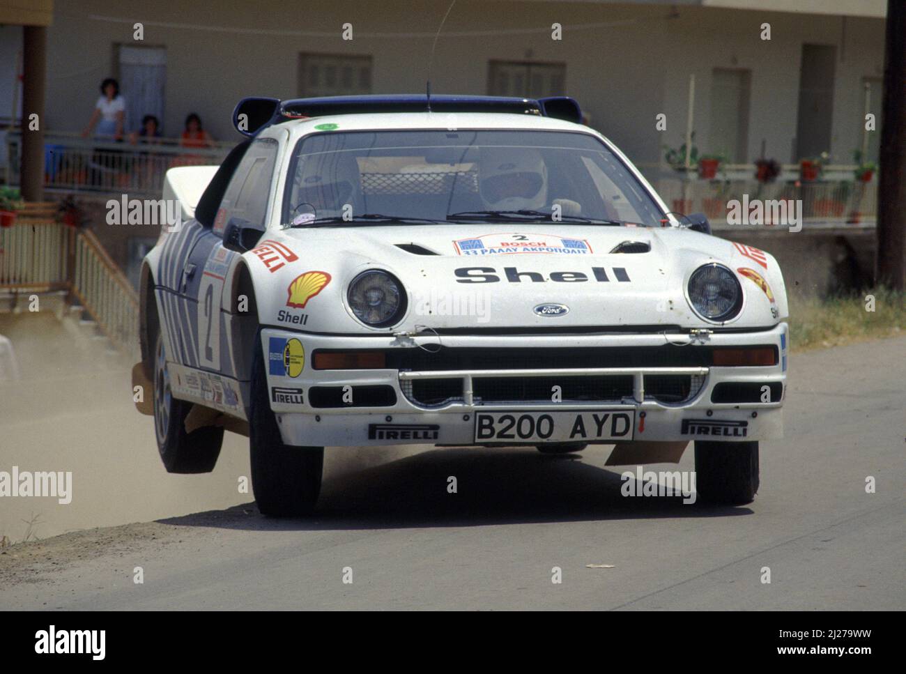 Stig Blomqvist (SWE) Bruno Berglund (SWE) Ford RS 200 GrB Ford Motor Company Foto Stock